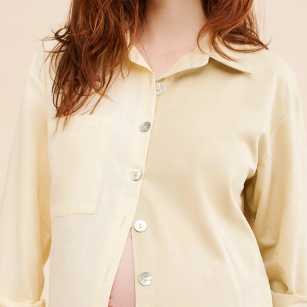 NWT Waverles Maternity Two Tone Poplin Short Set